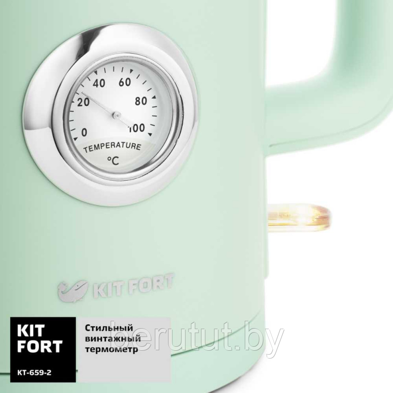 Чайник Kitfort KT-659-2 (зеленый) - фото 2 - id-p225819855