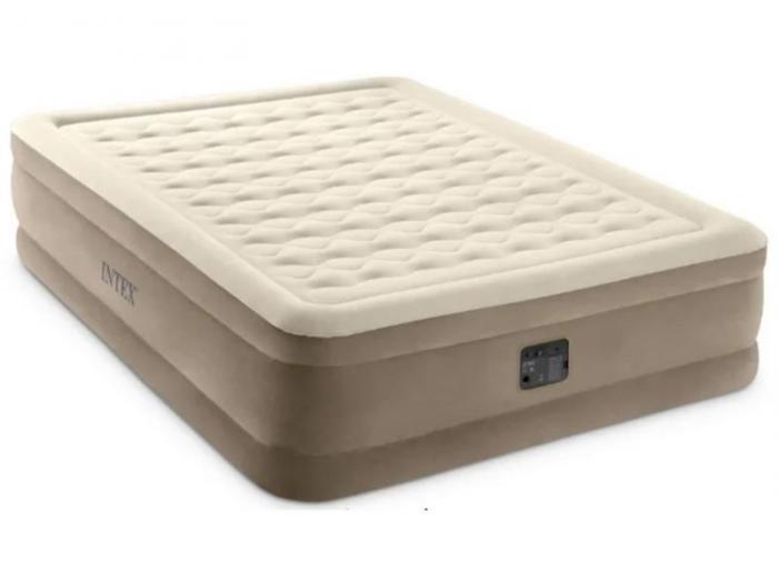 Надувной матрас со встроенным насосом Intex Ultra Plush Queen 64428 двуспальная надувная кровать