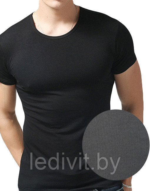 Мужская темно-серая футболка - фото 1 - id-p225821024