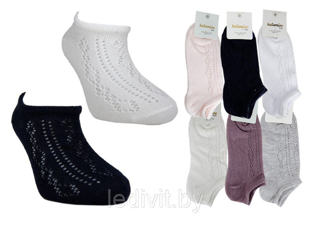 Ажурные короткие носки для девочки - фото 2 - id-p225821790