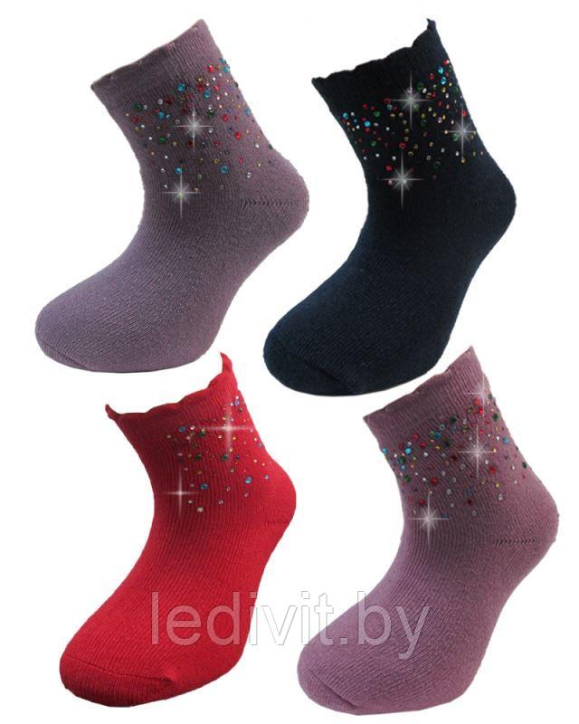 Махровые носки со стразами для девочки - фото 1 - id-p225821186