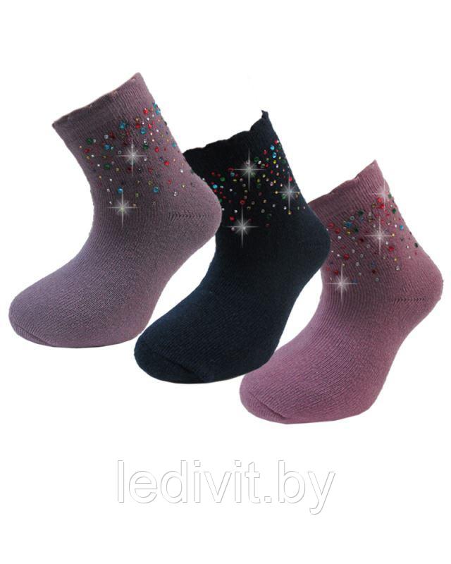 Махровые носки со стразами для девочки - фото 1 - id-p225821187