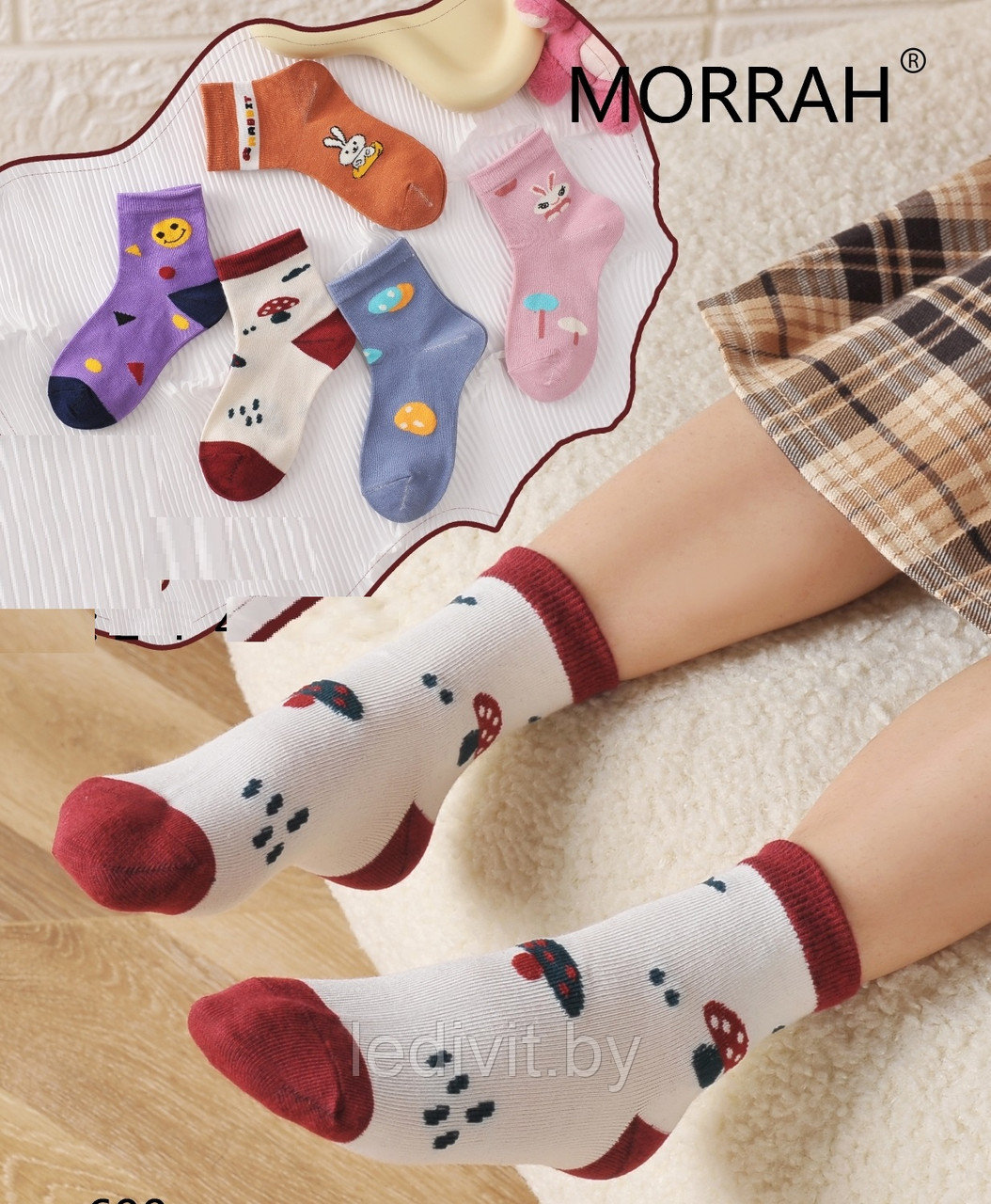 Носки с рисунком для девочки - фото 1 - id-p225822513