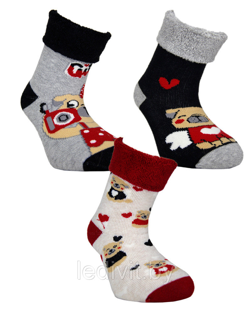 Махровые носки с рисунком для девочки - фото 1 - id-p225821869