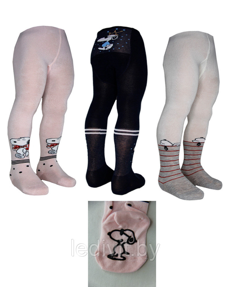 Колготки для девочки с антискользящей подошвой