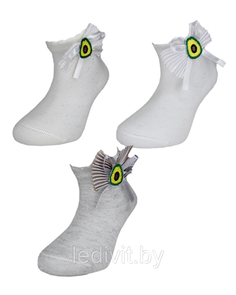 Жаккардовые носки с аксессуаром для девочки - фото 1 - id-p225821895