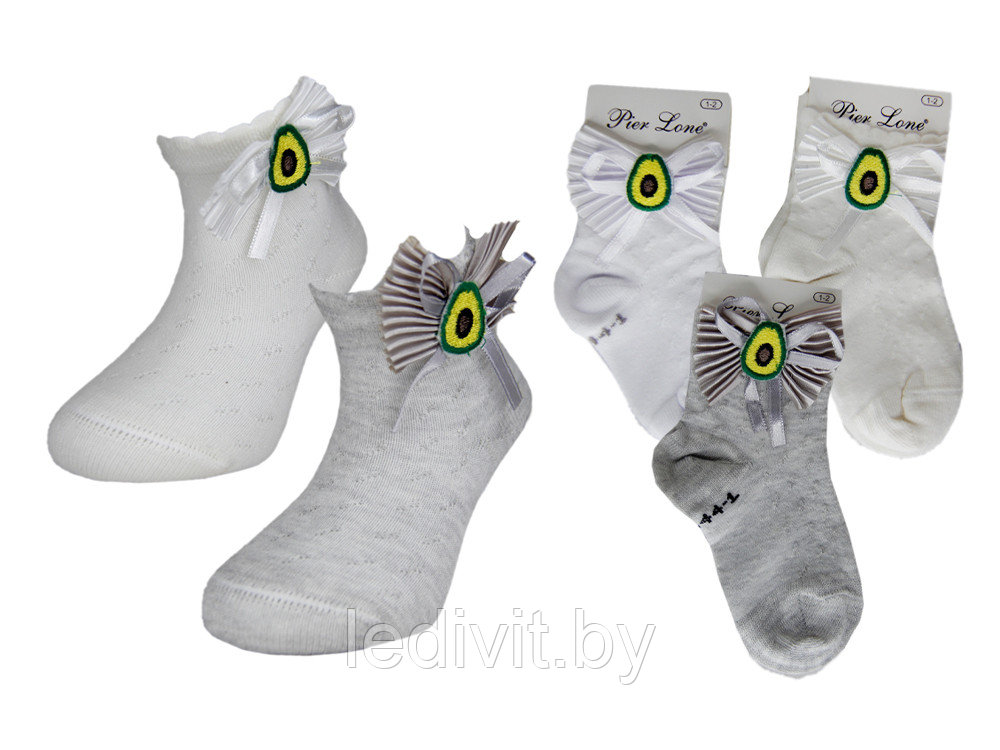 Жаккардовые носки с аксессуаром для девочки - фото 2 - id-p225821895