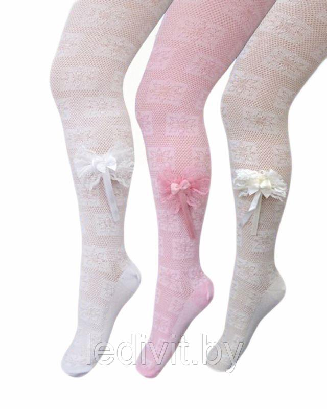 Колготки для девочки с аксессуаром ажурные