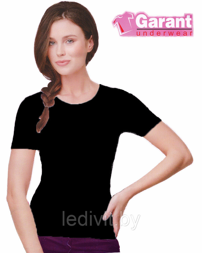 Женская черная футболка - фото 1 - id-p225821910