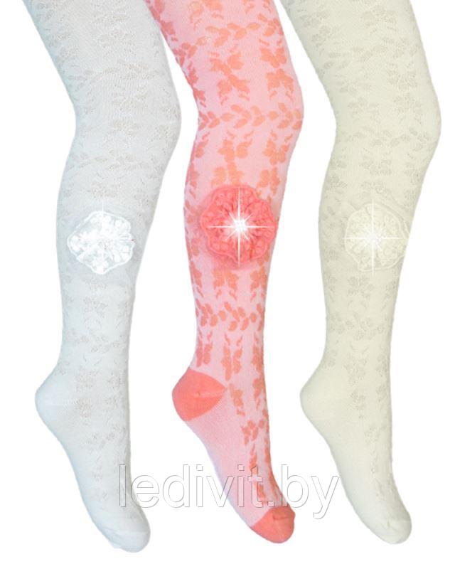 Колготки для девочки с аксессуаром жаккардовые