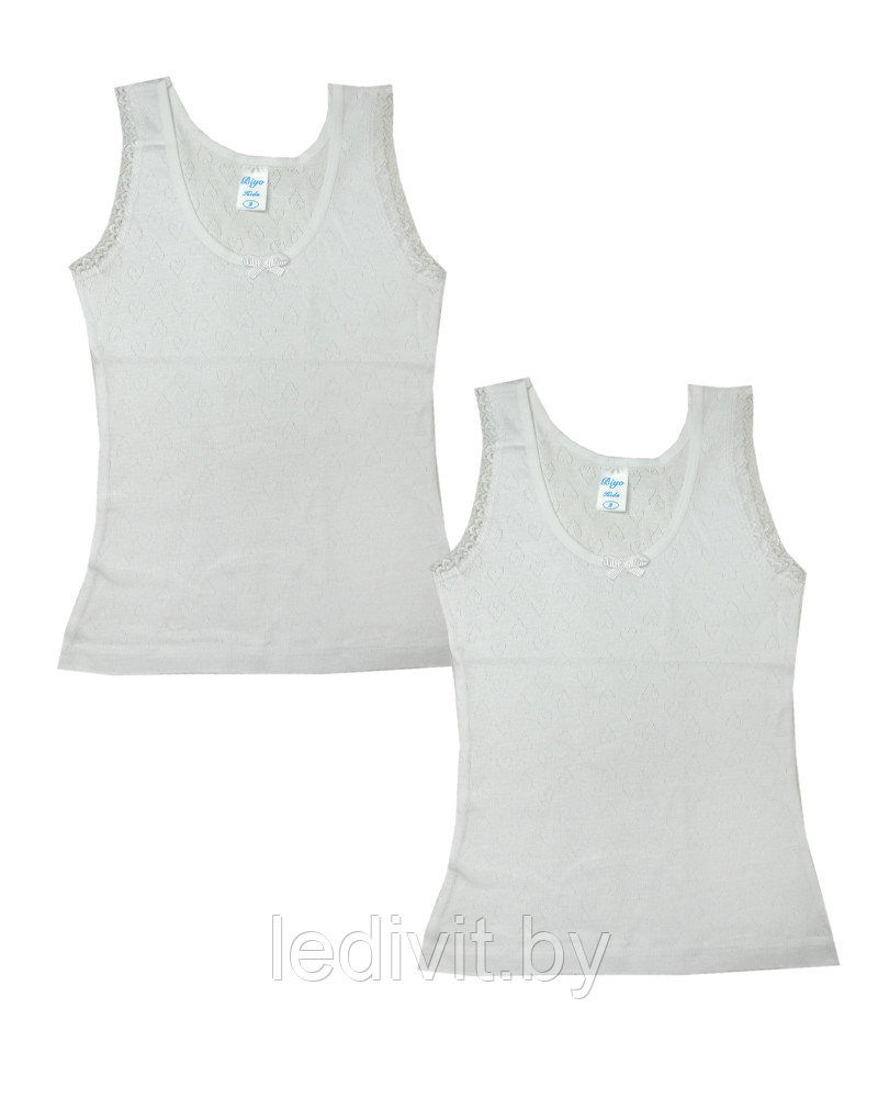 Майка для девочки с жаккардовым рисунком