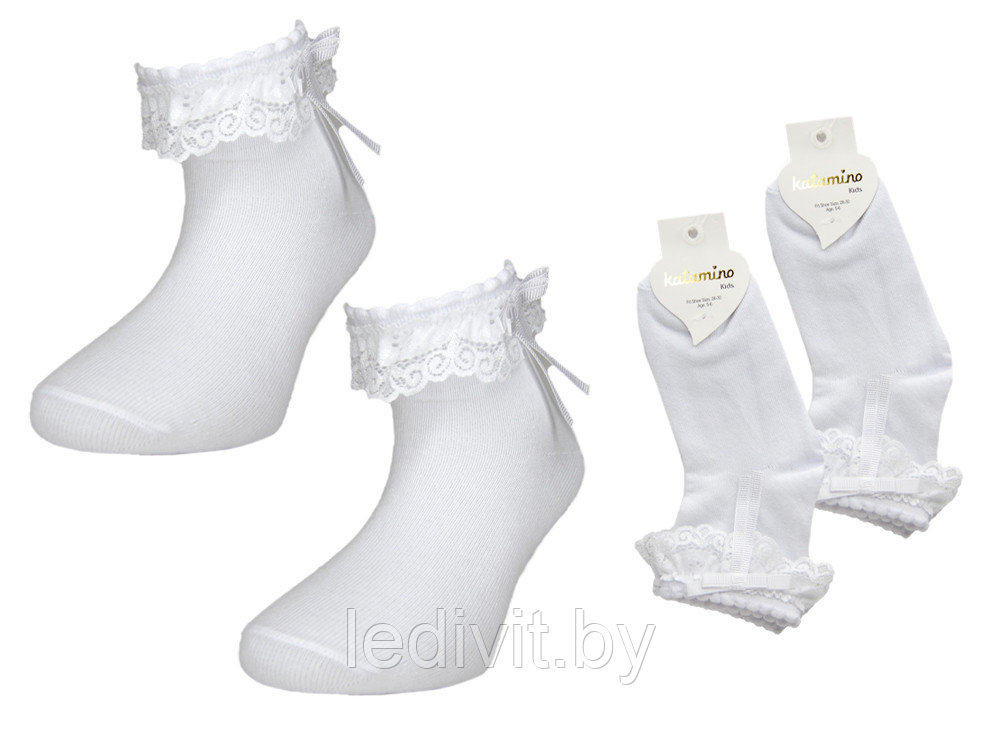 Белые носки с аксессуаром для девочки - фото 2 - id-p225821962