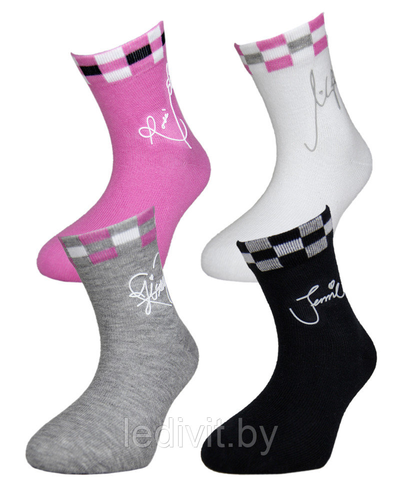 Носки для девочки с рисунком