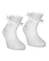 Белые носки с кружевом для девочки