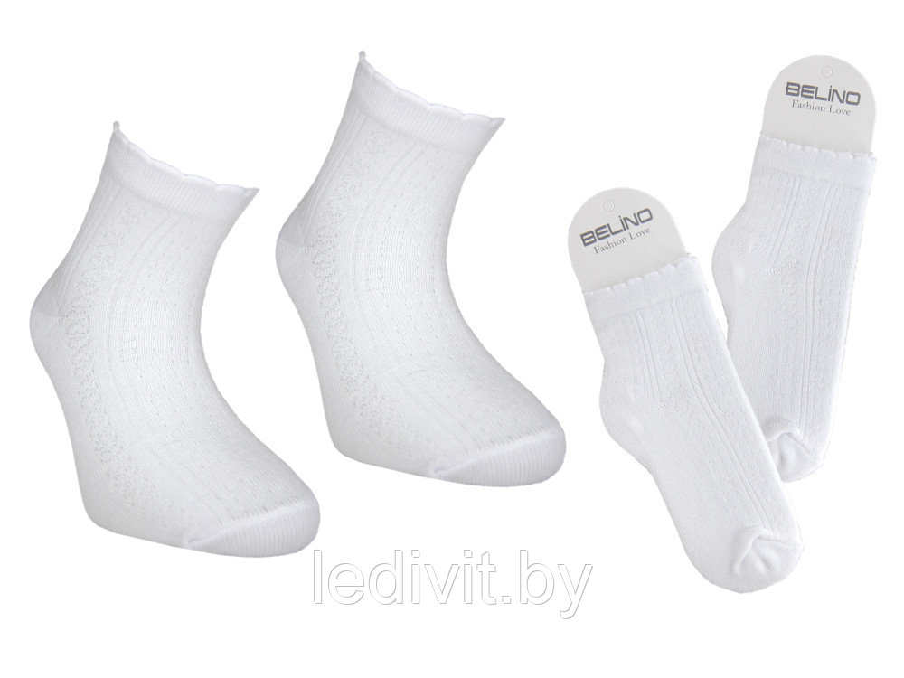 Белые ажурные носки для девочки - фото 2 - id-p225822027