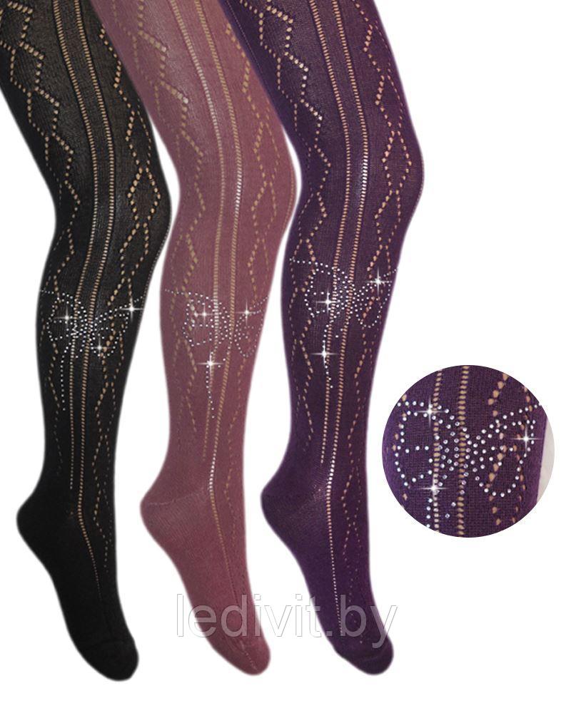 Колготки для девочки со стразами 9-10