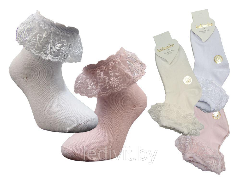 Нарядные носки с кружевом для девочки - фото 2 - id-p225821404