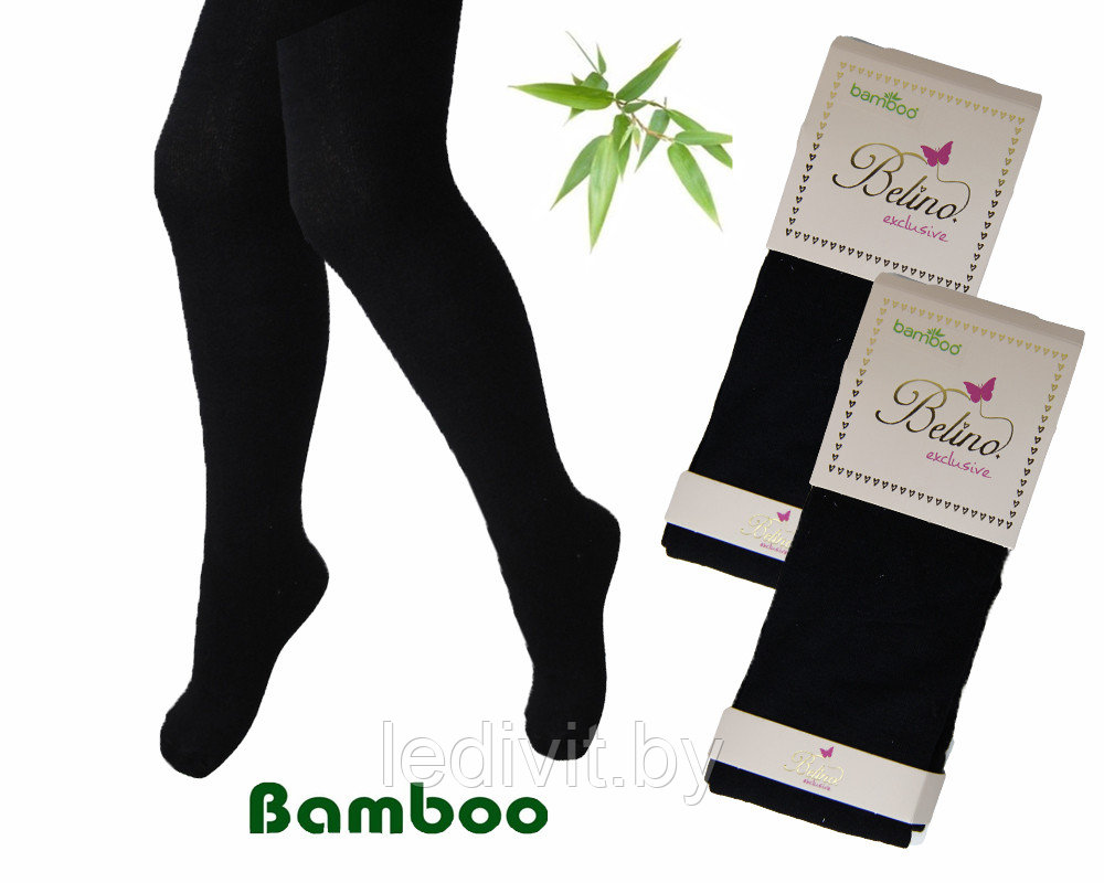 Черные колготки из бамбука для девочки - фото 2 - id-p225823364