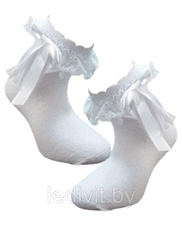 Носки для девочки с аксессуаром белые