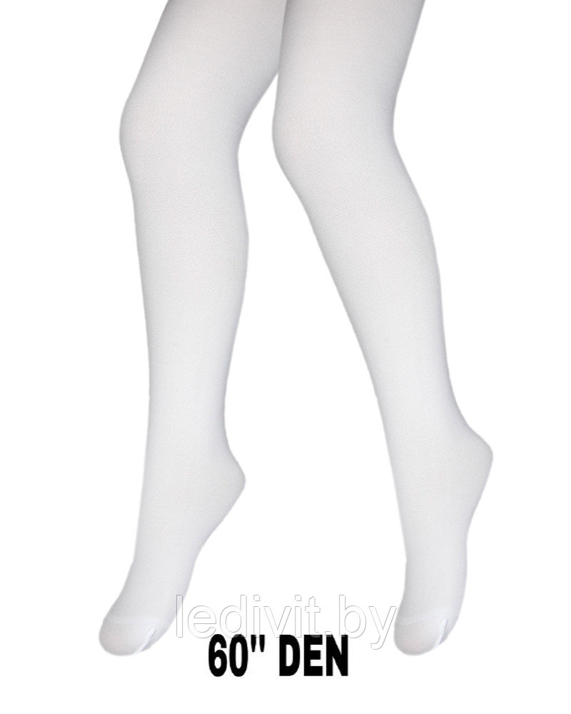 Белые капроновые колготки для девочки 60 DEN - фото 1 - id-p225822711