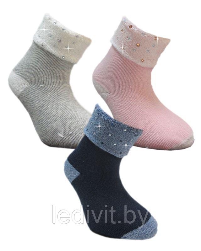 Махровые носки со стразами для девочки - фото 1 - id-p225821440