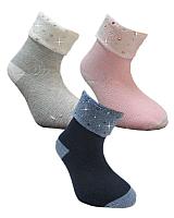 Махровые носки со стразами для девочки