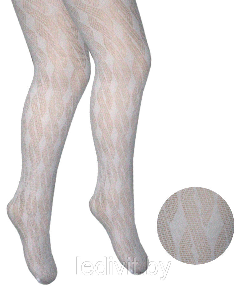 Колготки капроновые белые 15 DEN для девочки
