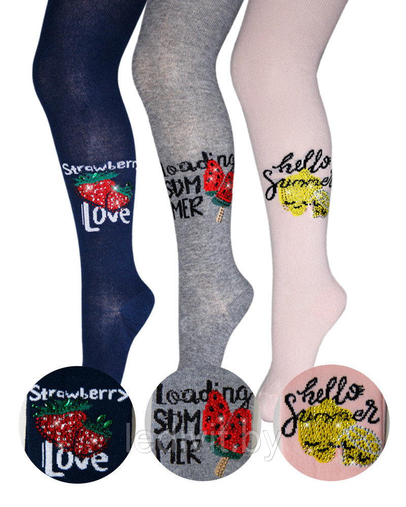 Колготки для девочки со стразами