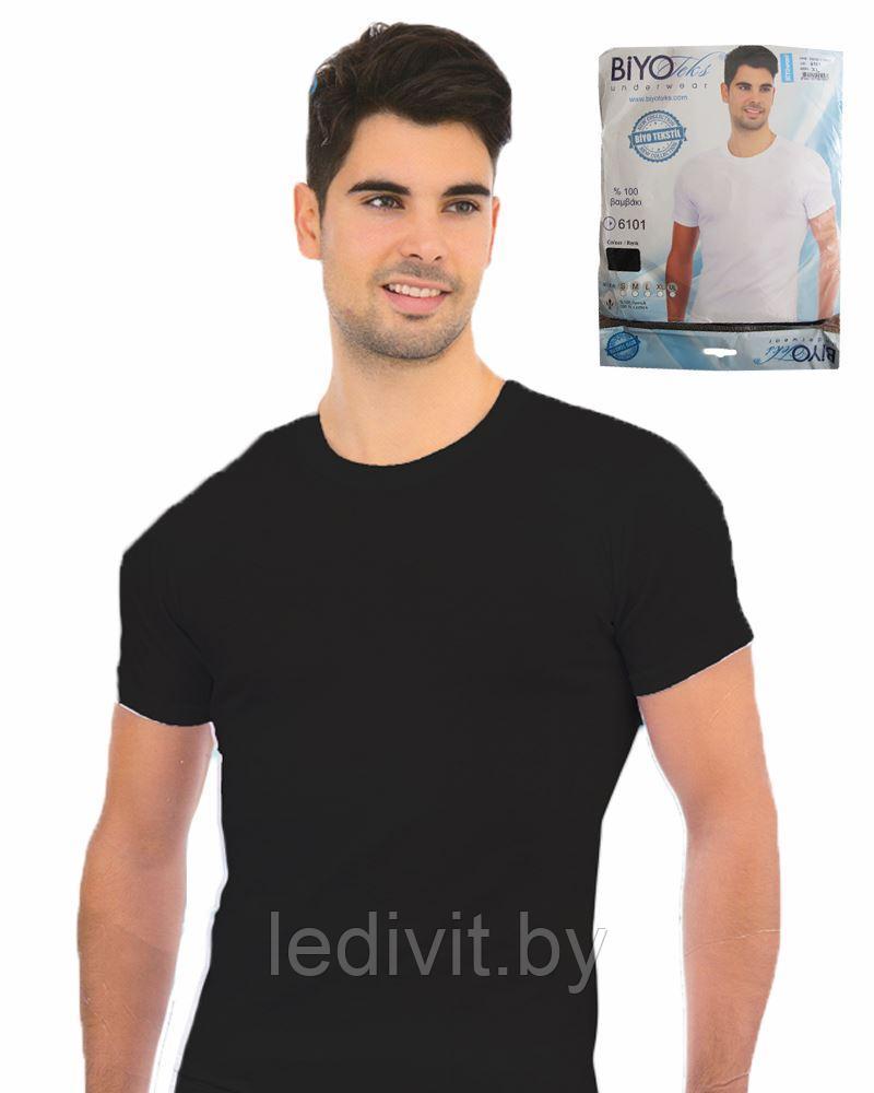 Черная мужская футболка (рибана)
