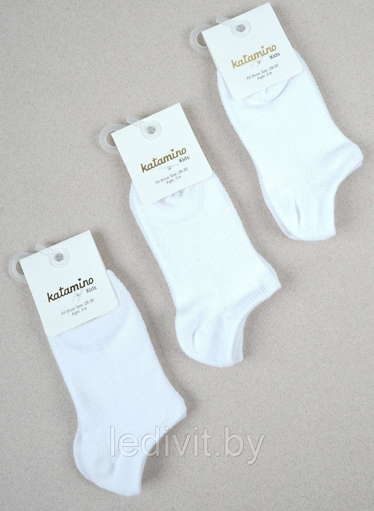 Белые укороченные носки в сетку
