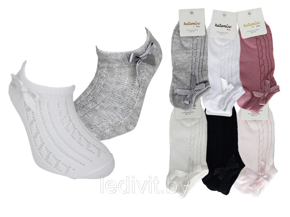 Ажурные носки с аксессуаром для девочки - фото 2 - id-p225821717