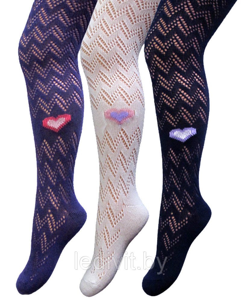 Колготки для девочки с рисунком ажурные