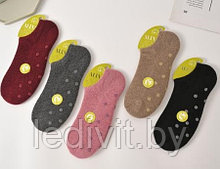 Женские шерстяные махровые носки с антискользящей подошвой