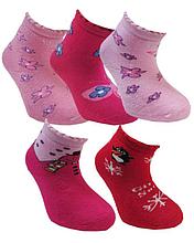 Махровые носки с новогодним принтом для девочки