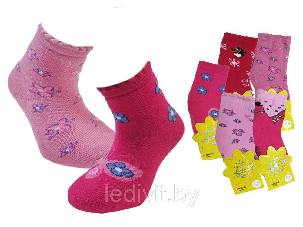 Махровые носки с новогодним принтом для девочки - фото 2 - id-p225823134