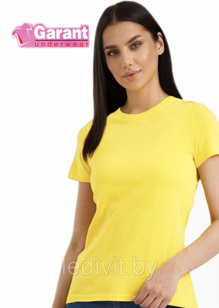Женская желтая футболка - фото 1 - id-p225823879