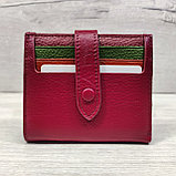 Картхолдер женский  бордовый с цветными вставками КХ6074 maroon, фото 2