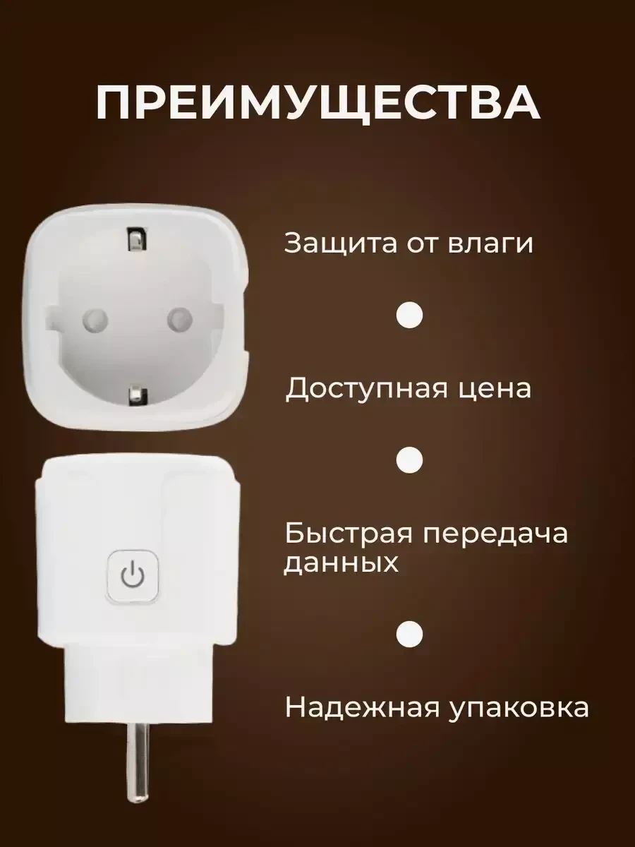 Умная розетка WiFi в дом Tuya Алиса и Маруся - фото 5 - id-p225824145