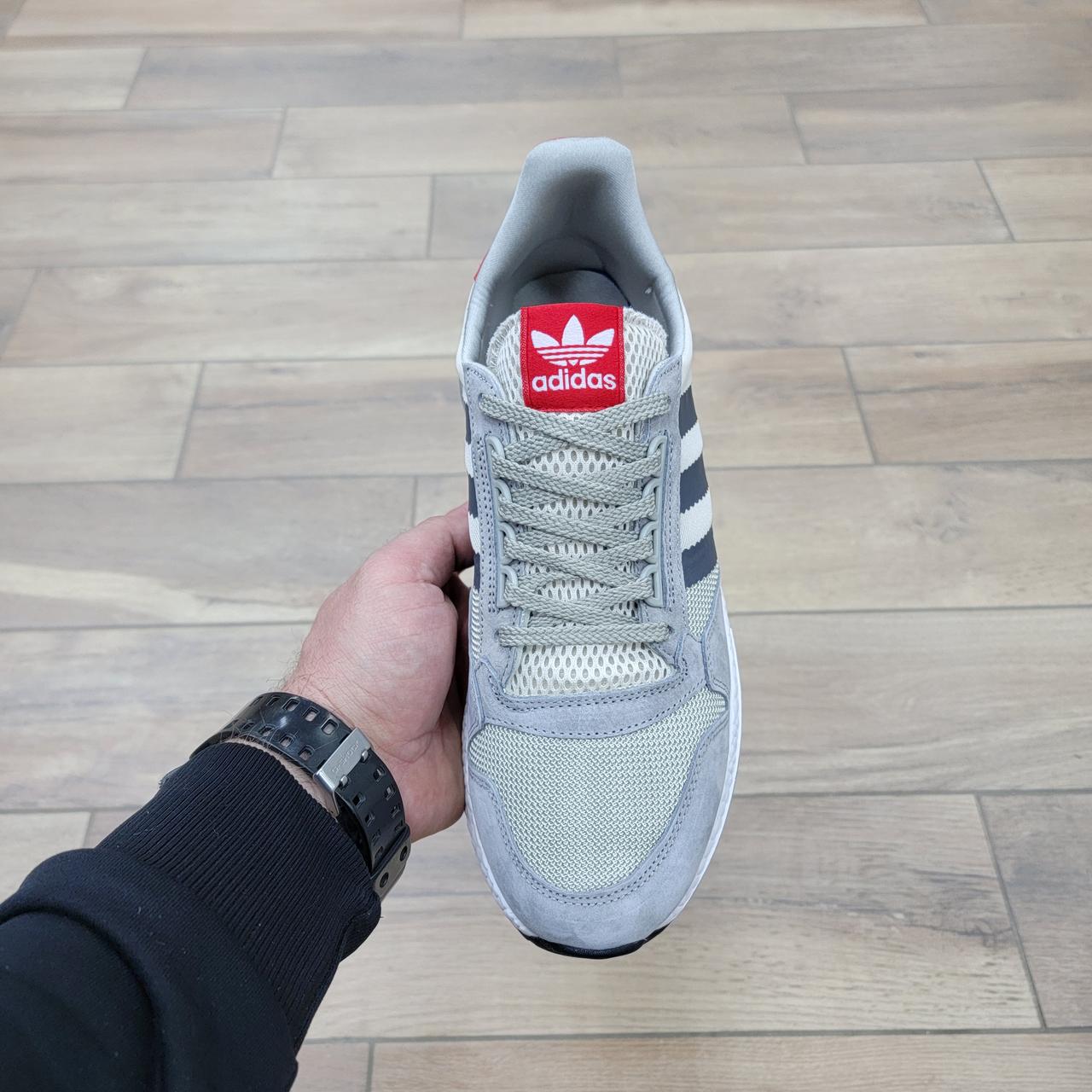 Кроссовки Adidas ZX 500 RM Grey White - фото 3 - id-p102247255