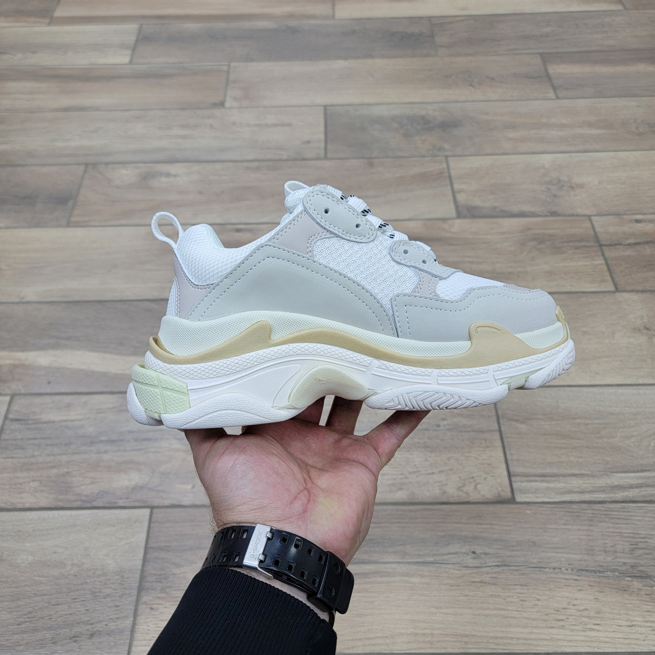 Кроссовки Balenciaga Triple S White - фото 2 - id-p74444973