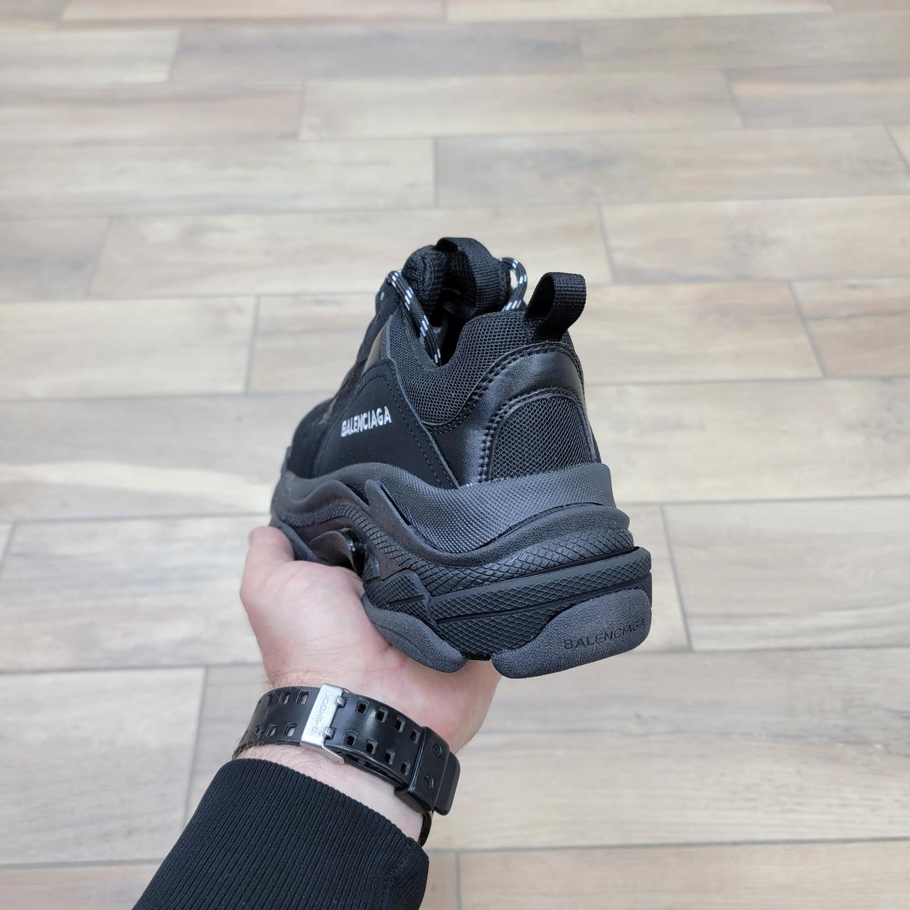 Кроссовки Balenciaga Triple S Full Black - фото 4 - id-p74445301