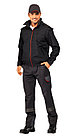 Куртка-ветровка с капюшоном Траверс 100% видимость (цвет серый с черным), фото 3