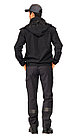 Куртка-ветровка с капюшоном Траверс 100% видимость (цвет серый с черным), фото 4