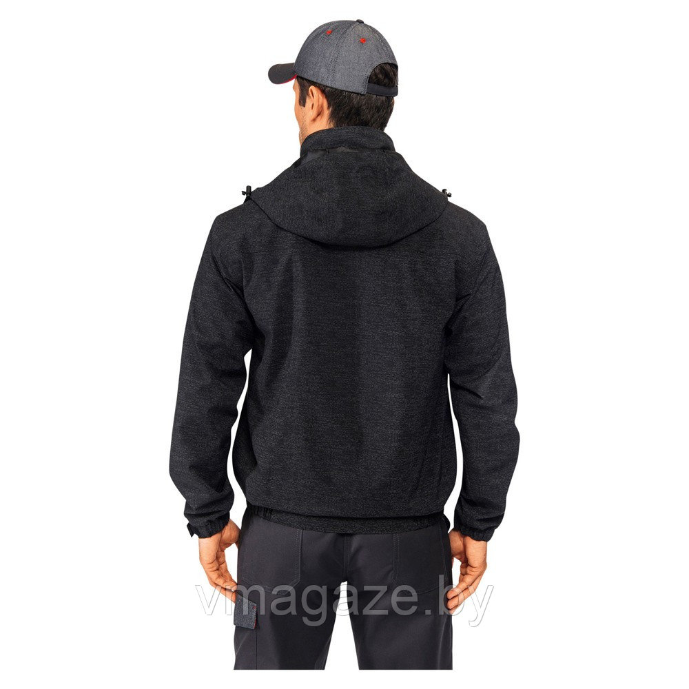 Куртка-ветровка с капюшоном Траверс 100% видимость (цвет серый с черным) - фото 5 - id-p225825252