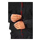 Куртка-ветровка с капюшоном Траверс 100% видимость (цвет серый с черным), фото 9
