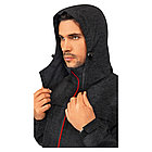 Куртка-ветровка с капюшоном Траверс 100% видимость (цвет серый с черным), фото 6