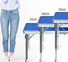 Набор раскладной стол и 6 стульев 60*180см синий усиленный, фото 3