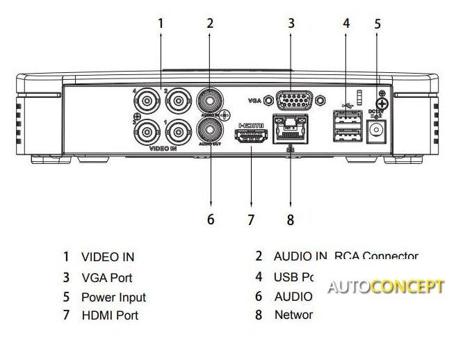 Гибридный видеорегистратор Dahua DH-XVR5104C-4KL-I3 - фото 2 - id-p225825408