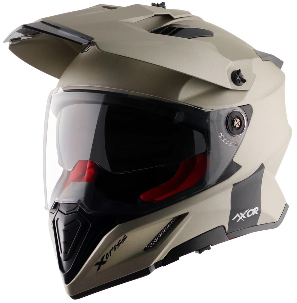 Шлем AXOR X-CROSS DUAL VISOR SC-E, цвет никель