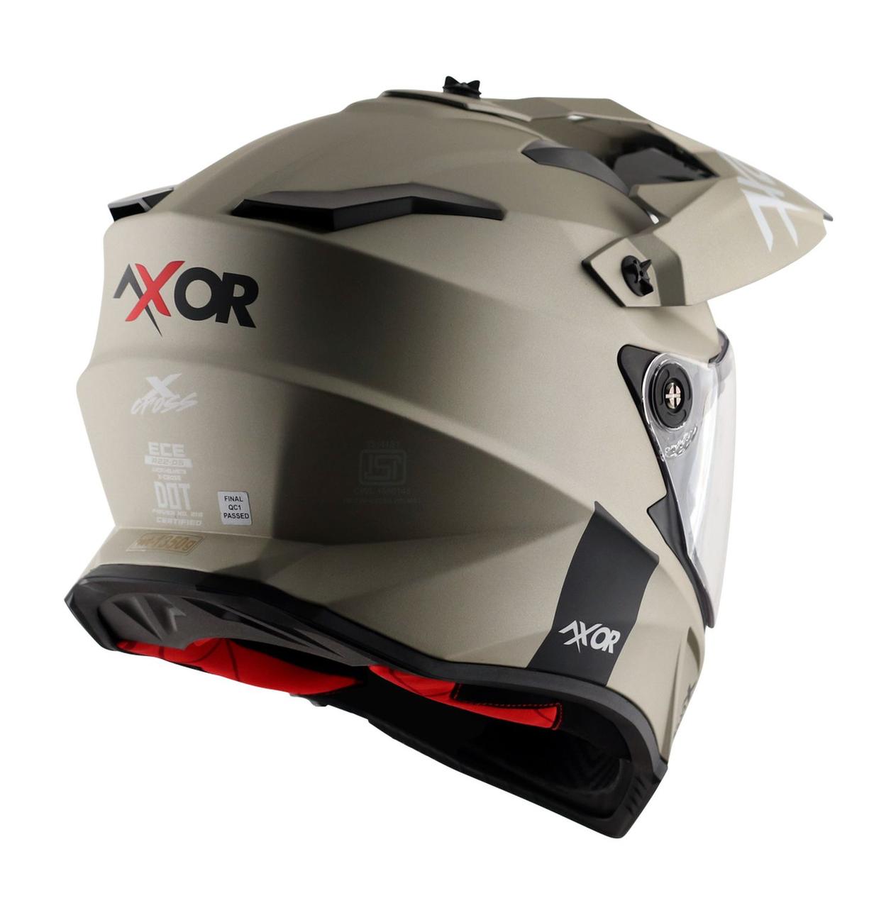 Шлем AXOR X-CROSS DUAL VISOR SC-E, цвет никель - фото 9 - id-p225827353